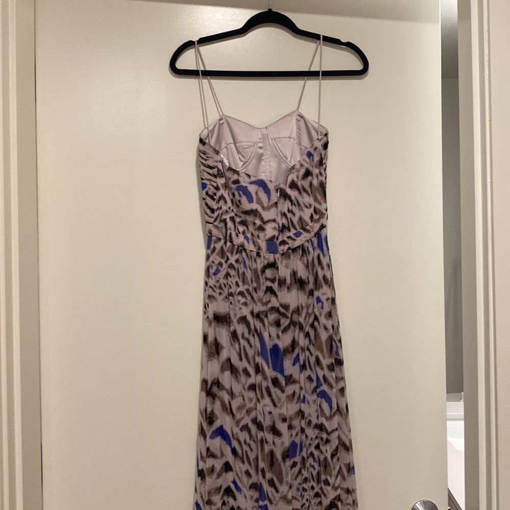 ERIN by Erin Fetherston Blue and Black Patterned Maxi Dress - Picture 4 of 6